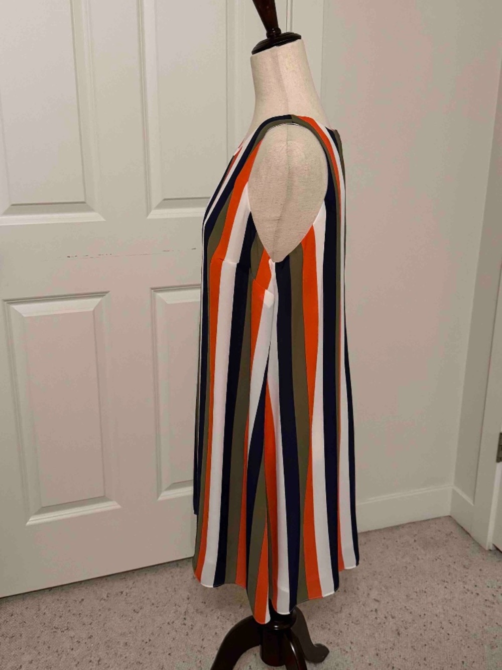 Forest Lily Vertical Striped Sleeveless Dress 12 - Picture 3 of 6